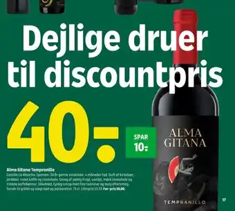 Coop 365 Alma gitana tempranillo tilbud