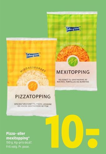 Coop 365 Pizza- eller mexitopping tilbud