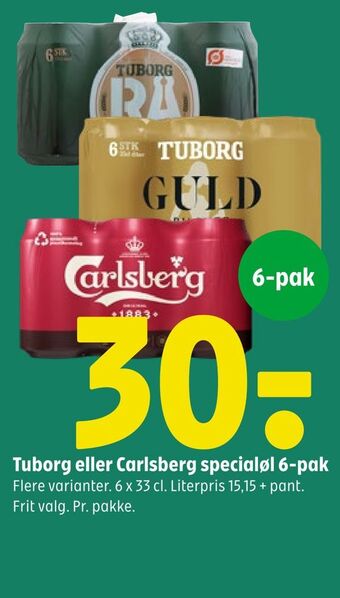 Coop 365 Tuborg eller carlsberg specialøl 6-pak tilbud