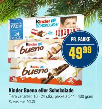 Otto Duborg Kinder bueno eller schokolade tilbud