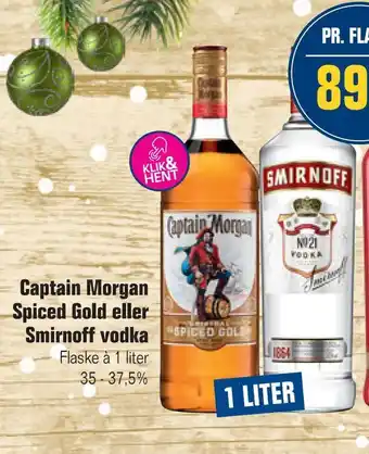 Captain morgan spiced gold eller smirnoff vodka