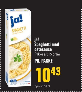 Otto Duborg Ja! spaghetti med ostesauce tilbud