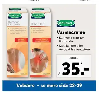 Lidl Varmecreme tilbud