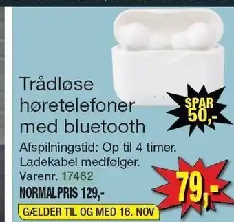 Harald Nyborg Trådløse høretelefoner m. bluetooth tilbud
