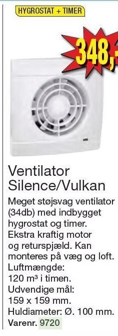 Harald Nyborg Ventilator silence/vulkan tilbud