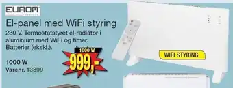 Harald Nyborg Eurom el-panel m. wifi styring tilbud