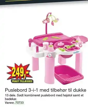 Harald Nyborg Puslebord 3-i-1 tilbud
