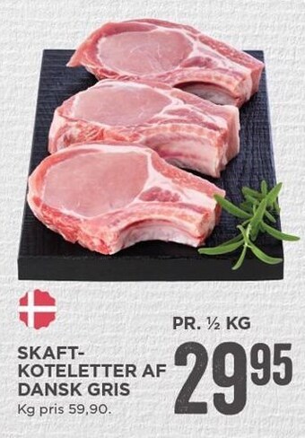 MENY Skaftkoteletter af dansk gris tilbud