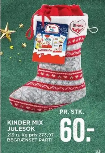 MENY Kinder mix julesok tilbud