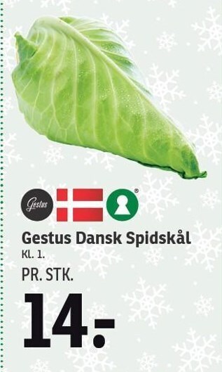 SPAR Gestus dansk spidskål tilbud