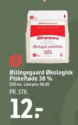 SPAR Øllingegaard øko piskefløde 38% tilbud