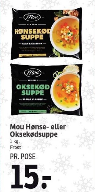 SPAR Mou hønse- el oksekødsuppe tilbud