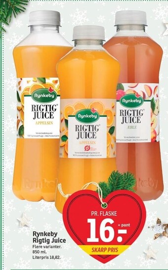 SPAR Rynkeby rigtig juice tilbud