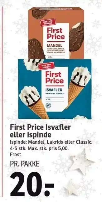SPAR First price isvafler el. ispinde tilbud