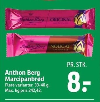 SPAR Anthon berg marcipanbrød tilbud