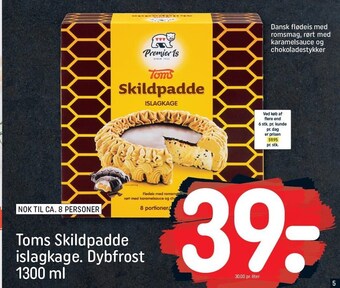REMA 1000 Toms skildpadde islagkage tilbud