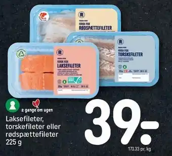 REMA 1000 Laksefileter, torskefileter el. rødspættefileter tilbud