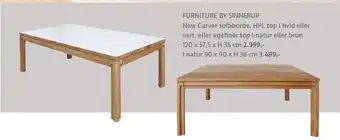 Sinnerup New carver sofaborde tilbud