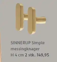 Sinnerup simple messingknager