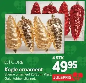 Din Isenkræmmer Kogle ornament - 4 stk tilbud