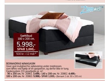 Daells Bolighus Boxmadras m/magasin tilbud