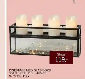 Daells Bolighus Lysestage med glasboks tilbud