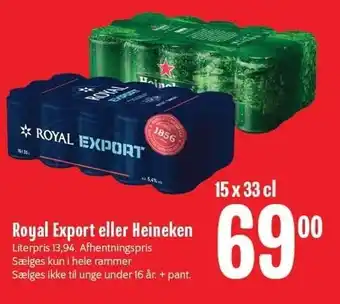 Min Købmand Royal export el. heineken tilbud