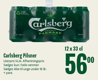 Min Købmand Carlsberg pilsner tilbud