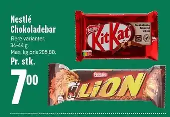 Min Købmand Nestlé chokoladebar tilbud