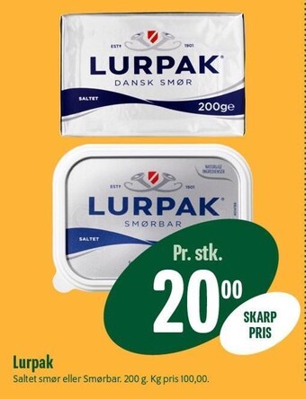 Min Købmand Lurpak tilbud