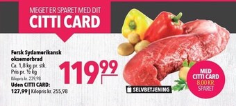 Citti Fersk sydamerikansk oksemørbrad tilbud