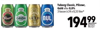 Citti Tuborg classic, pilsner, guld el. 0,0% tilbud