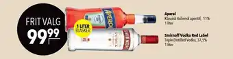 Aperol el. smirnoff vodka red label