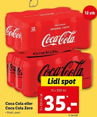 Let-Køb Coca Cola eller Coca Cola Zero tilbud