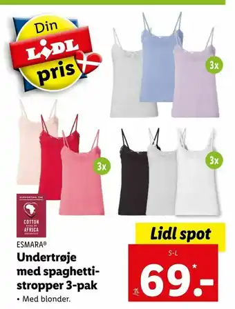 Undertrøje med spaghettistropper 3-pak