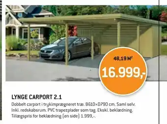 XL-BYG Lynge carport 2,1 tilbud