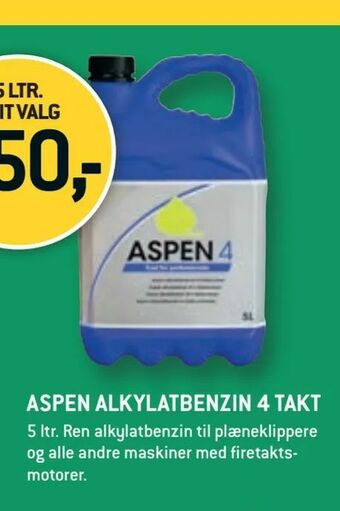 XL-BYG Aspen alkylatbenzin 4 takt tilbud