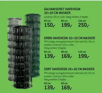 XL-BYG Sort havehegn 10×10 cm masker tilbud
