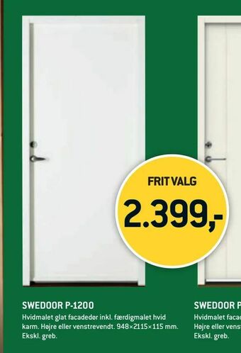 XL-BYG Swedoor P-1200 tilbud