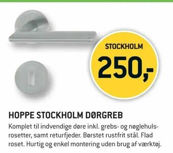 XL-BYG Hoppe stockholm dørgreb tilbud