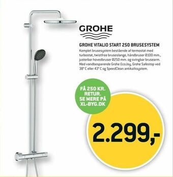 XL-BYG GROHE VITALIO START 250 BRUSESYSTEM tilbud