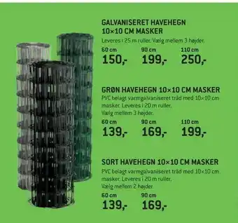 XL-BYG Grøn havehegn 10×10 cm masker tilbud