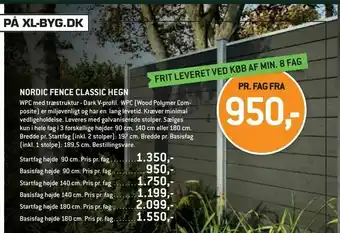XL-BYG Nordic fence classic hegn tilbud