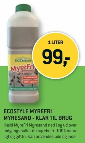 XL-BYG Ecostyle myrefri myresand - klar til brug tilbud