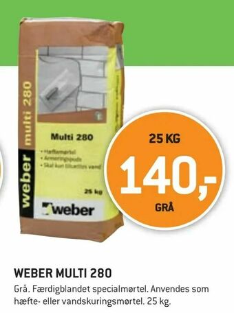 XL-BYG Weber multi 280 tilbud