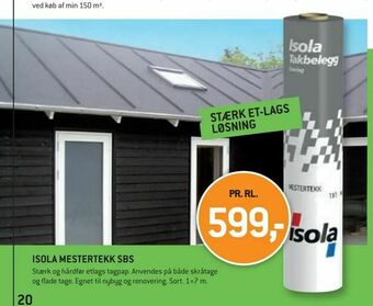 XL-BYG Isola mestertekk sbs tilbud