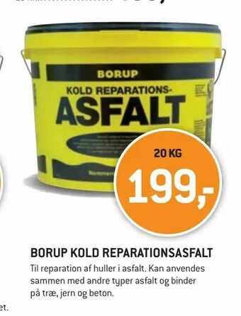 XL-BYG Borup kold reparationsasfalt tilbud