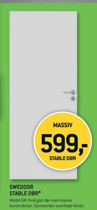XL-BYG SWEDOOR STABLE DØR* tilbud