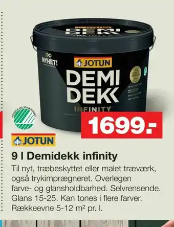 Bauhaus 9 l Demidekk infinity tilbud