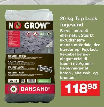 Bauhaus 20 kg Top Lock fugesand tilbud